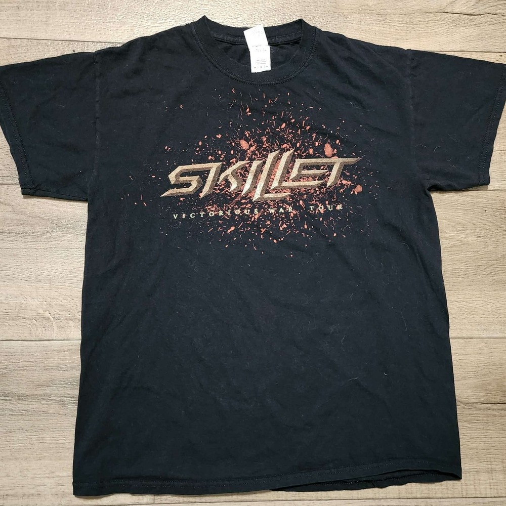 Skillet Victorious War Tour 2019 Band Tee Mens Medium‎ Black Concert T-Shirt